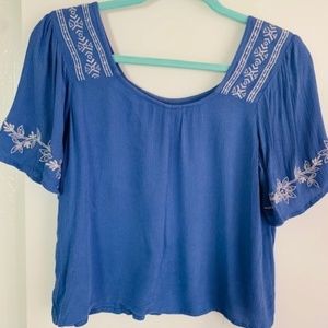 Bohemian Purple Floral Crop Top